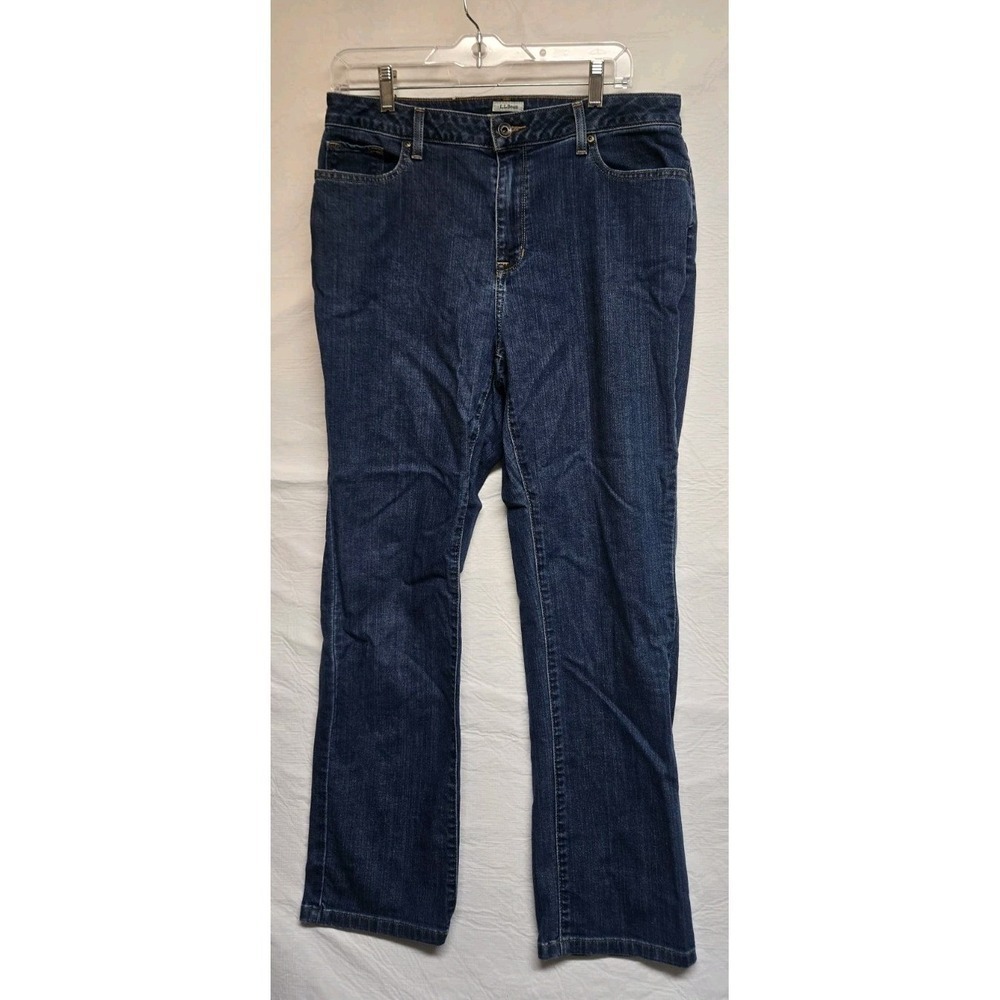 LL Bean Jeans Women's Size 14 Blue Classic Fit High Rise Med‎ Wash Stretch